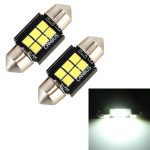 2 PCS 31mm DC12V / 2,5W / 6000K / 170LM 6LEDs SMD-3030 Auto-Leselampe Kuppellampe