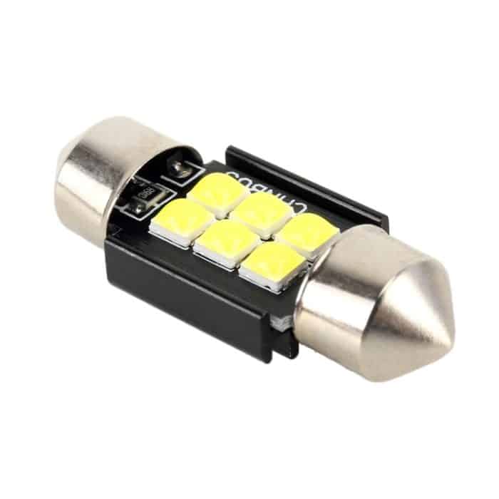 2 PCS 31mm DC12V / 2,5W / 6000K / 170LM 6LEDs SMD-3030 Auto-Leselampe Kuppellampe – Bild 4