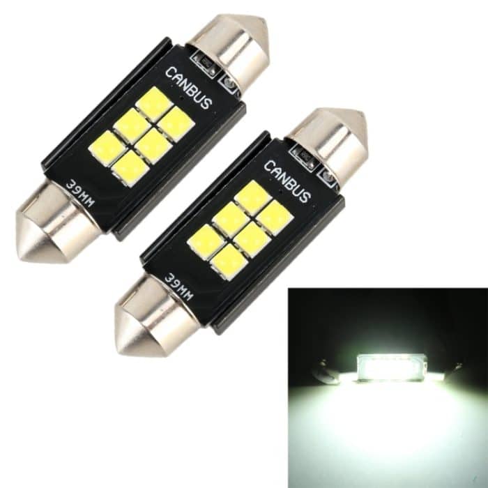 CRP2150.jpg 2 PCS 39 mm DC12V / 2,5W / 6000K / 170LM 6LEDs SMD-3030 Auto-Leselampe Dome Light – Bild 1