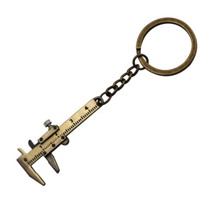 5 Stück Mini-Messschieber-Schlüsselanhänger, Vernier Shape(Bronze), Vernier Shape(Silver)