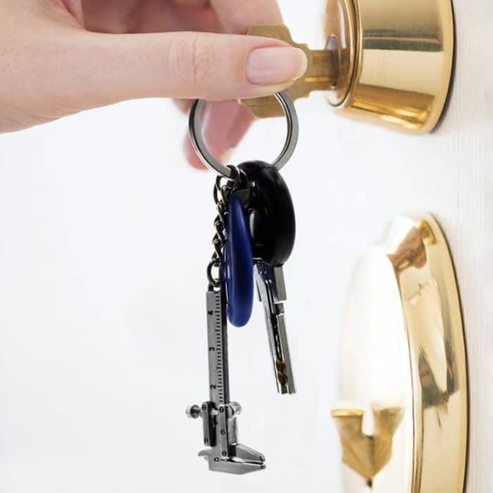 5 Stück Mini-Messschieber-Schlüsselanhänger, Vernier Shape(Bronze), Vernier Shape(Silver) – Bild 5