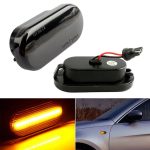 2 PCS D12V / 5W Auto LED Blattbrett Seite fließendes Wasser Blinker Licht für Volkswagen, For Volkswagen(Black), For Volkswagen(Transparent)