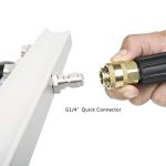 Karosserie Chassis Auto Hochdruckwaschmaschine Auto Boden Wasser Waschmaschine 4 Düsenreiniger Set, Verlängerungsstange Länge: 34cm – Bild 5