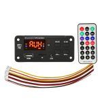 Auto 12V Farbbildschirm Bluetooth 5.0 Audio MP3 Player Decoder Board FM Radio TF Karte USB 3.5mm AUX, mit Fernbedienung – Bild 2