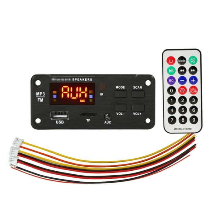 Auto 12V Farbbildschirm Bluetooth 5.0 Audio MP3 Player Decoder Board FM Radio TF Karte USB 3.5mm AUX, mit Fernbedienung – Bild 2