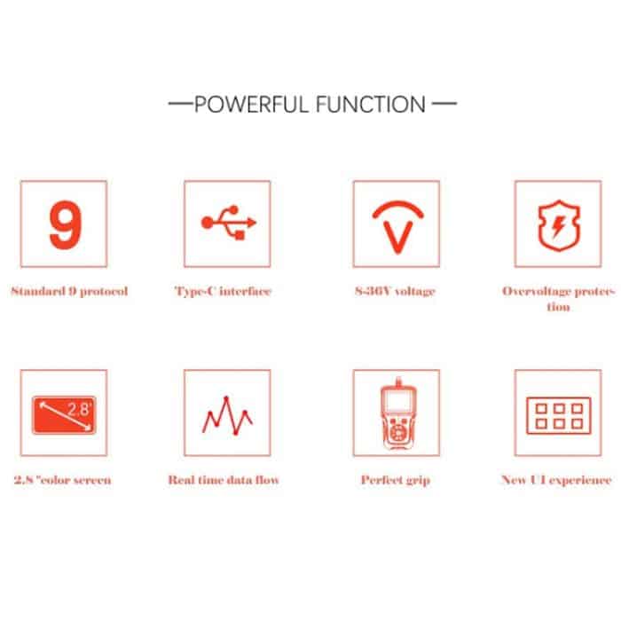 V311 OBD2 Scanner Farbbildschirm Auto Fehlerdetektor 8 ~ 36V, Unterstützt Chinesisch / Englisch / Französisch / Deutsch – Bild 6