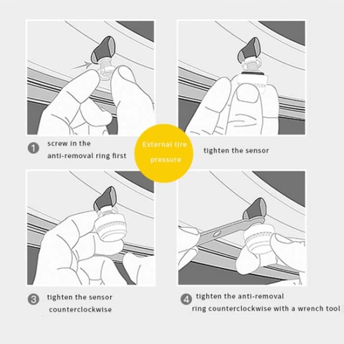 Bluetooth 4.0 TPMS Auto Externe Reifendrucküberwachung Druckerkennungssystem – Bild 8