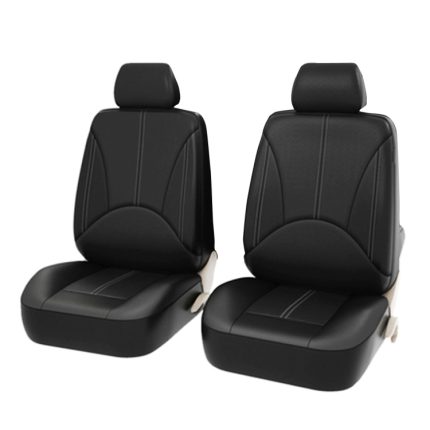 4-in-1-Universal-PU-Leder-Vier-Jahreszeiten-Antirutsch-Vordersitzbezug-Kissenmatten-Set für 2-Sitzer-Autos, For 2 Seat Car