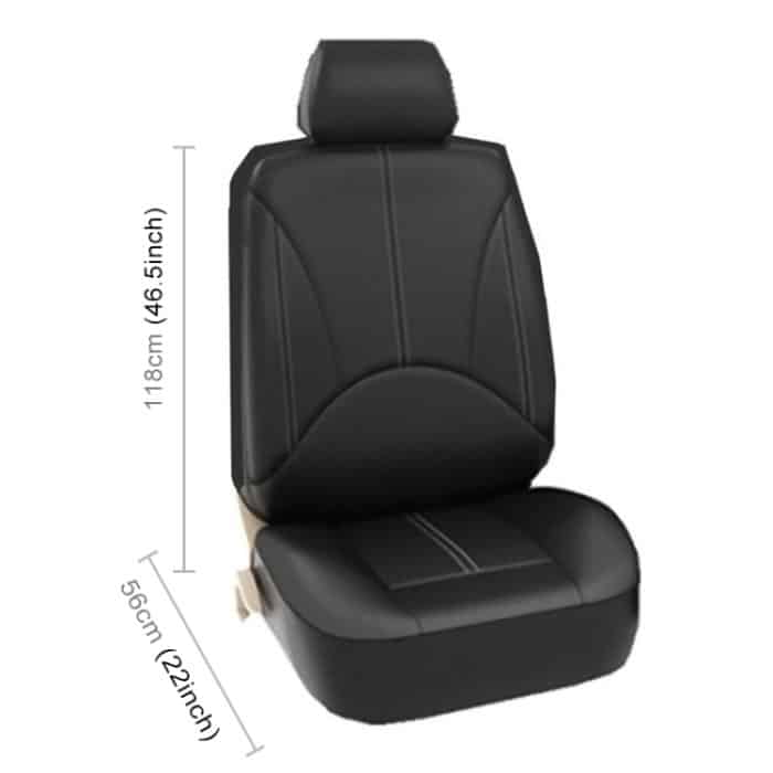 4-in-1-Universal-PU-Leder-Vier-Jahreszeiten-Antirutsch-Vordersitzbezug-Kissenmatten-Set für 2-Sitzer-Autos, For 2 Seat Car – Bild 3