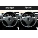 3 in 1 Auto Carbon Faser Tricolor Lenkradknopf Dekorativer Aufkleber für BMW 3er E90 2005-2012, Links- und Rechtsantrieb Universal – Bild 7