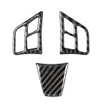 3 in 1 Auto Carbon Faser Einfarbig Lenkradknopf Dekorativer Aufkleber für BMW 3er E90 2005-2012, Links- und Rechtsantrieb Universal – Bild 2
