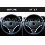 3 in 1 Auto Carbon Faser Einfarbig Lenkradknopf Dekorativer Aufkleber für BMW 3er E90 2005-2012, Links- und Rechtsantrieb Universal – Bild 7