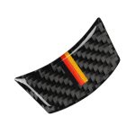 5 in 1 Auto Kohlefaser Deutschland Farbe Lenkradknopf Dekorativer Aufkleber für BMW 5er E60 2004-2010, Links- und Rechtsantrieb Universal – Bild 3