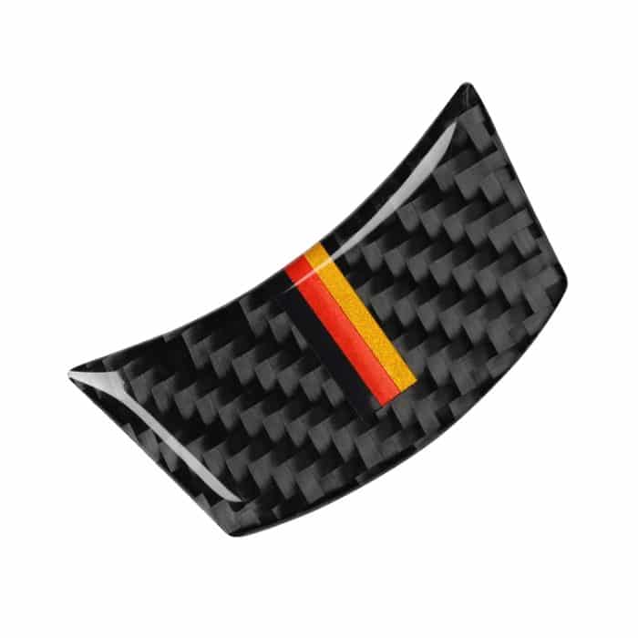 5 in 1 Auto Kohlefaser Deutschland Farbe Lenkradknopf Dekorativer Aufkleber für BMW 5er E60 2004-2010, Links- und Rechtsantrieb Universal – Bild 3