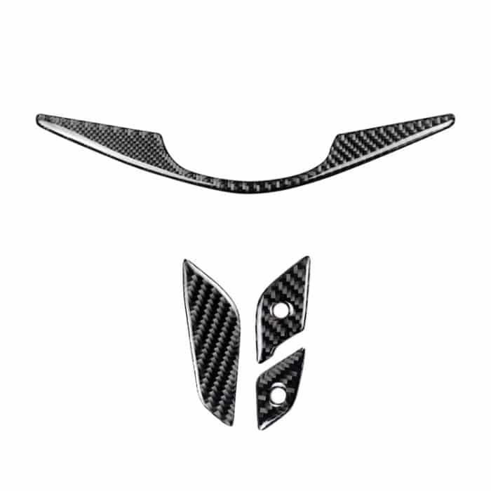 4 in 1 Auto Carbon Lenkradknopf Dekorativer Aufkleber für Cadillac xt5 2016-2017, Links- und Rechtsantrieb Universal – Bild 2