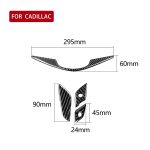 4 in 1 Auto Carbon Lenkradknopf Dekorativer Aufkleber für Cadillac xt5 2016-2017, Links- und Rechtsantrieb Universal – Bild 5