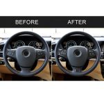 3 in 1 Auto Carbon Faser Einfarbig Lenkradknopf Dekorativer Aufkleber für BMW E70 2008-2013 X5, Links- und Rechtsantrieb Universal – Bild 7
