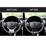 4 in 1 Auto Carbon Lenkradknopf dekorative Aufkleber für Lexus IS250 NX200 200t 300h, Links- und Rechtsantrieb Universal – Bild 7