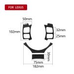 4 in 1 Auto Carbon Lenkradknopf dekorative Aufkleber für Lexus IS250 NX200 200t 300h, Links- und Rechtsantrieb Universal – Bild 5