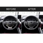 4 in 1 Auto Carbon Lenkradknopf dekorative Aufkleber für Lexus IS250 NX200 200t 300h, Links- und Rechtsantrieb Universal – Bild 7