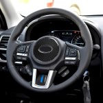 4 in 1 Auto Carbon Fiber Blue Lenkradknopf Dekorativer Aufkleber für Subaru Forester 2016-2018, Links- und Rechtsantrieb Universal – Bild 8