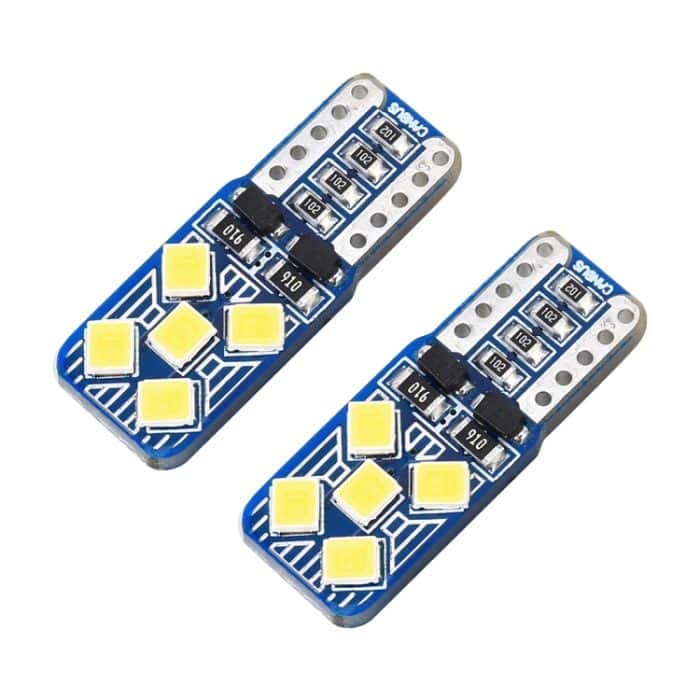2 PCS T10 / W5W / 168 DC12V 1,8 W 6000K 130LM 10LEDs SMD-2835 Auto-Leselampen-Begrenzungsleuchte mit Decoder – Bild 2