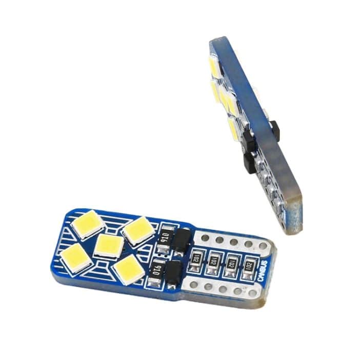 2 PCS T10 / W5W / 168 DC12V 1,8 W 6000K 130LM 10LEDs SMD-2835 Auto-Leselampen-Begrenzungsleuchte mit Decoder – Bild 3