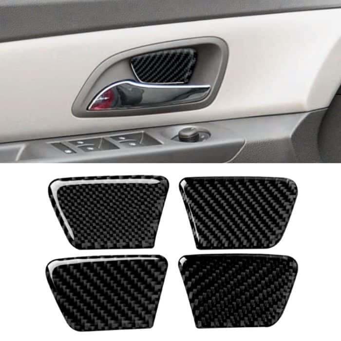 CRP2393.jpg 4 PCS Car Carbon Fiber Türschale Dekorativer Aufkleber für Chevrolet Cruze 2009-2015, Links- und Rechtsantrieb Universal – Bild 1