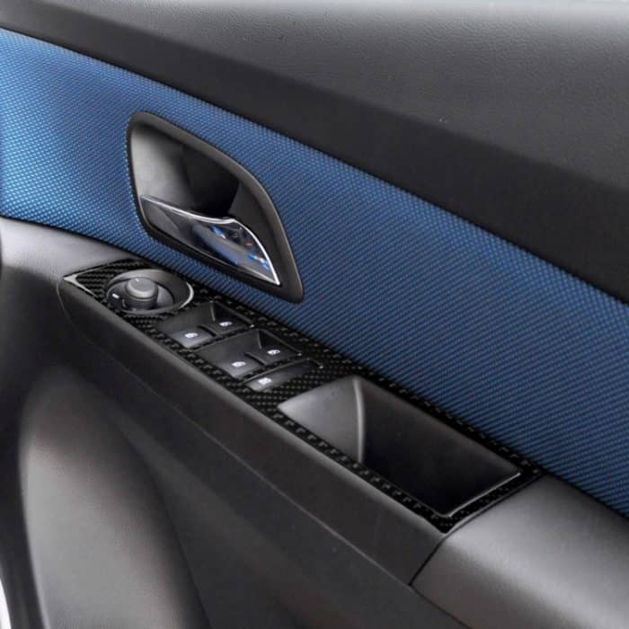 Auto Carbon Fiber Window Lift Schalter Panel dekorative Aufkleber für Chevrolet Cruze 2009-2015, Rechtsantrieb – Bild 7