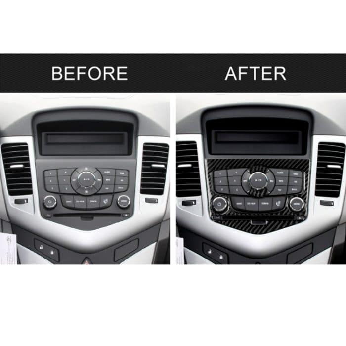 Auto Carbon Fiber CD Panel dekorative Aufkleber für Chevrolet Cruze 2009-2015, Links- und Rechtsantrieb Universal – Bild 7