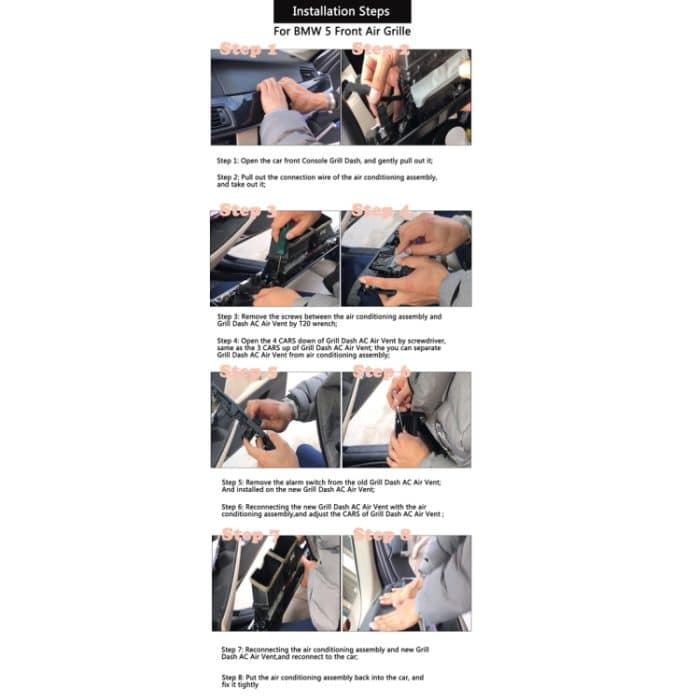Auto Front Konsole Grill Dash AC Air Vent 64229166885 für BMW 5 Series – Bild 6