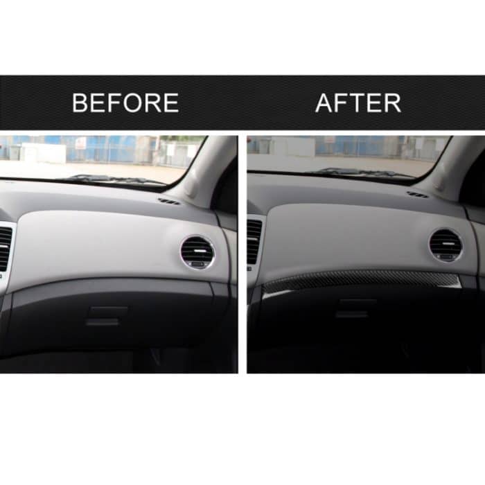 Auto Carbon Fiber Dashboard Dekorstreifen für Chevrolet Cruze 2009-2015, Linksantrieb – Bild 7