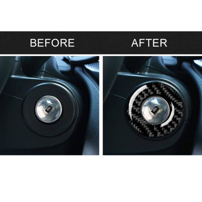 Auto Carbon Fiber Feuerzeug Schlüsselring Dekorativer Aufkleber für Chevrolet Cruze 2009-2015, Links- und Rechtsantrieb Universal – Bild 7