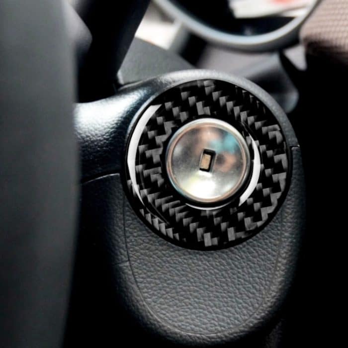 Auto Carbon Fiber Feuerzeug Schlüsselring Dekorativer Aufkleber für Chevrolet Cruze 2009-2015, Links- und Rechtsantrieb Universal – Bild 8