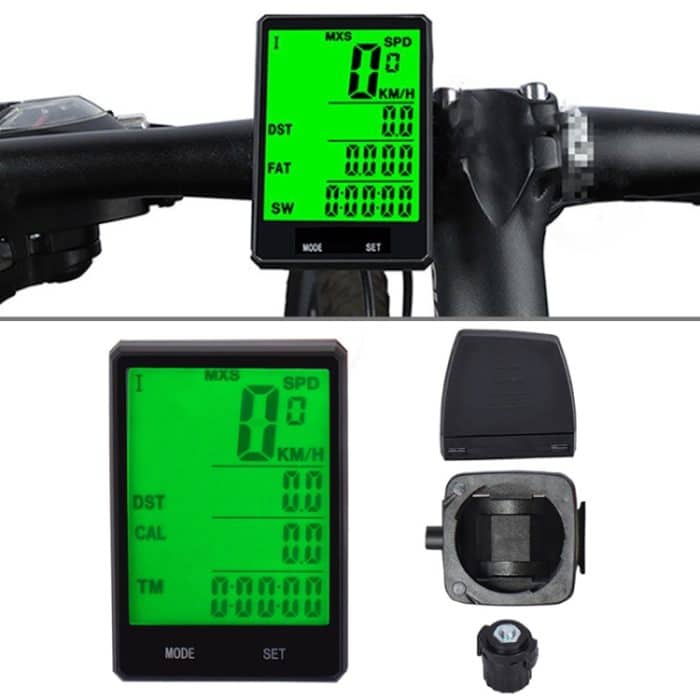 2,8 Zoll Englisch Wireless Waterproof Cycle Computer LCD Kilometerzähler Tachometer – Bild 1
