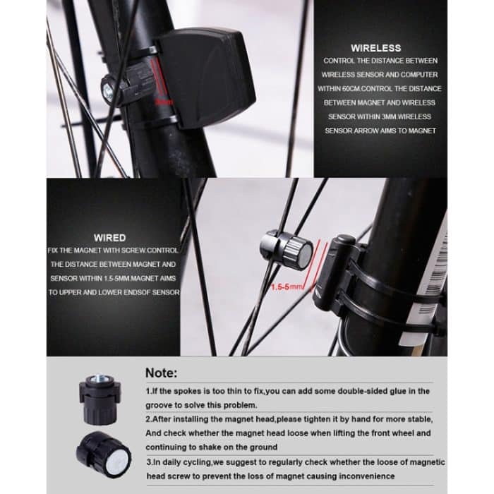 2,8 Zoll Englisch Wireless Waterproof Cycle Computer LCD-Kilometerzähler Tachometer mit Verlängerungshalter – Bild 13