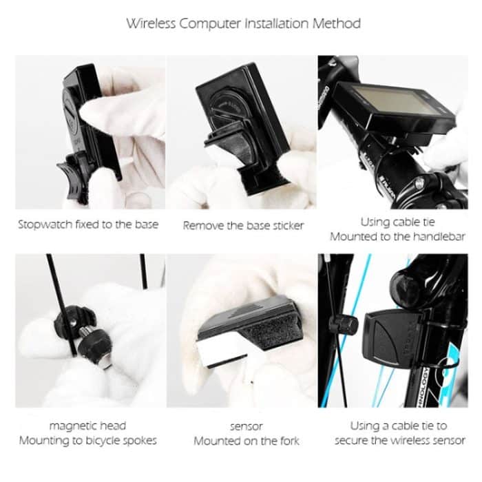 2,8 Zoll Englisch Wireless Waterproof Cycle Computer LCD-Kilometerzähler Tachometer mit Verlängerungshalter – Bild 14