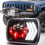 2 PCS 5X7 Zoll Car Modified Red Hintergrund LED Square Scheinwerfer für Jeep Wrangler – Bild 11
