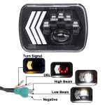 2 PCS 5X7 Zoll Car Modified Red Hintergrund LED Square Scheinwerfer für Jeep Wrangler – Bild 5