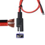 SAE to Crocodile Clip Netzkabel Motorrad-Batterie-Ladekabel, Länge: 1 m – Bild 5