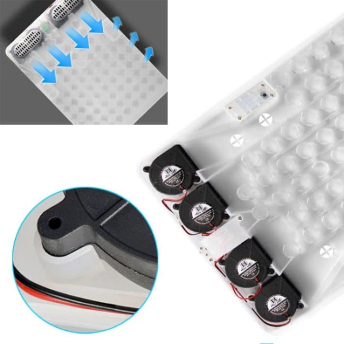 Auto 12V Kissen Sommer USB Atmungsaktive Eisseide Sitzbezug, acht Lüfter + Belüftung und Kühlung, Eight Fans + Ventilation and Refrigeration (Black), Eight Fans + Ventilation and Refrigeration (Beige) – Bild 6