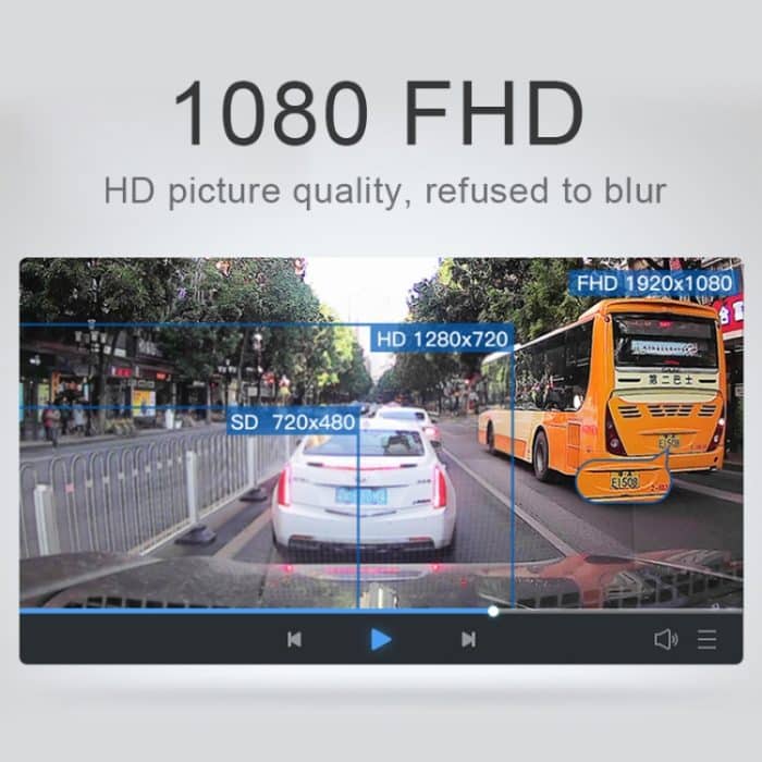 3 in 1 4 Zoll 170 Grad Weitwinkel Nachtsicht HD 1080P Video Auto DVR, Unterstützung Bewegungserkennung / G-Sensor – Bild 7