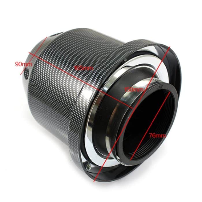 XH-UN005 Auto-Universal-modifizierter High-Flow-Pilzkopf-Ansaugfilter für 76-mm-Luftfilter, XH-UN005(Carbon Fiber Black), XH-UN005(Blue), XH-UN005(Red), XH-UN005(Silver) – Bild 3