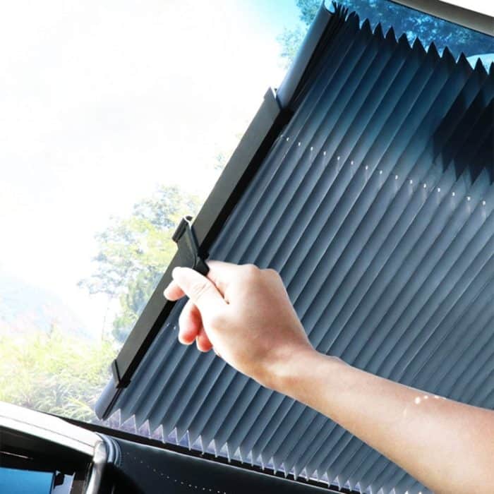 Auto Saugnäpfe Saugnäpfe Einziehbare Windschutzscheibe Sonnenschutz Block Sonnenschutz Abdeckung für Solar UV Protect, Größe: 65cm – Bild 12