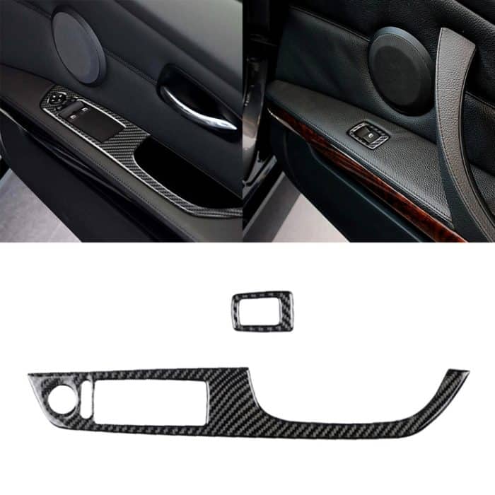 CRP2698.jpg 2 in 1 Carbonfaser Auto rechts Fahrlift Verkleidung Aufkleber für BMW E92 2005-2012 – Bild 1