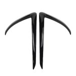 2 PCS Auto Lampe Augenbraue dekorative Aufkleber Nebelscheinwerfer Rahmen für Tesla Model 3, For Tesla Model 3(Black), For Tesla Model 3 – Bild 2