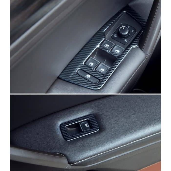 Auto Carbon Fiber Fenster Glasheber Panel dekorative Aufkleber für Volkswagen Tiguan L. – Bild 6