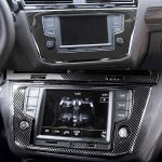 Auto Carbon Faser Navigationsrahmen dekorative Aufkleber für Volkswagen Tiguan L, niedrige Konfiguration – Bild 6