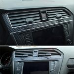 Auto Carbon Fiber Central Control Luftauslassrahmen Dekorativer Aufkleber für Volkswagen Tiguan L. – Bild 6