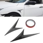 Modifizierter Fender Side Wing Aufkleber Blade Side Shark Gill Karosserie Dekorativer Aufkleber für Honda 10th Generation Civic, Bright Black